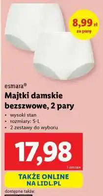 Lidl Majtki damskie bezszwowe, 2 pary oferta