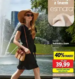Lidl Sukienka z lnem oferta