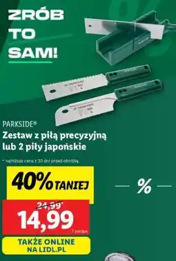 Lidl PARKSIDE Zestaw z piłą precyzyjną lub 2 piły japońskie oferta