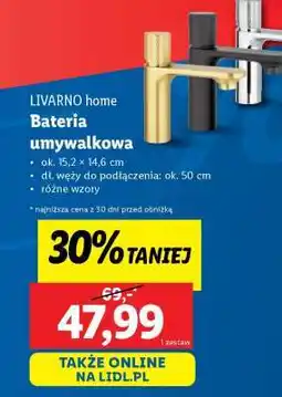 Lidl LIVARNO home Bateria umywalkowa oferta
