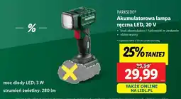 Lidl PARKSIDE Akumulatorowa lampa ręczna LED, 20 V oferta