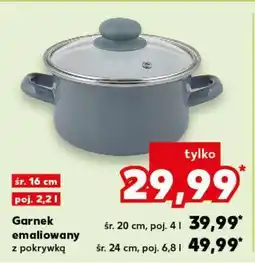 Kaufland Garnek emaliowany z pokrywką oferta