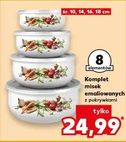 Kaufland Komplet misek emaliowanych z pokrywkami oferta