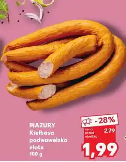 Kaufland MAZURY Kiełbasa podwawelska złota 100 g oferta