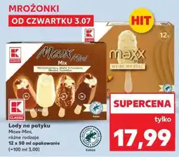 Kaufland Lody na patyku Maxx-Mini, różne rodzaje oferta
