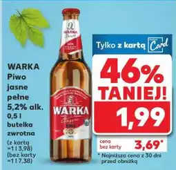 Kaufland WARKA Piwo jasne pełne 5,2% alk. 0,5l butelka zwrotna oferta