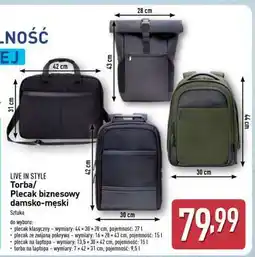 ALDI Torba/Plecak biznesowy damsko-męski oferta