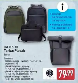 ALDI LIVE IN STYLE Torba/Plecak oferta