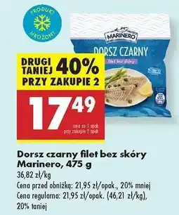 Biedronka Dorsz czarny Filet bez skóry Marinero, 475 g oferta