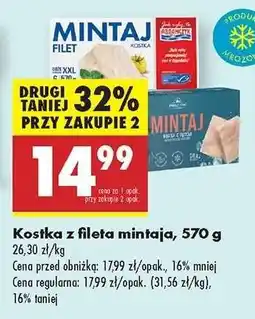 Biedronka Kostka z fileta mintaja , 570 g oferta