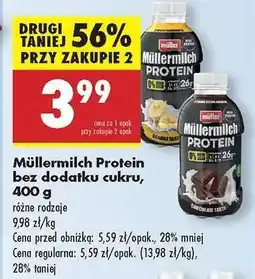 Biedronka Müllermilch Protein bez dodatku cukru, 400 g oferta