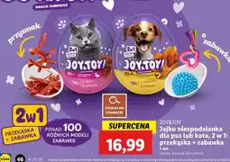 Lidl JOY&TOY Jajko niespodzianka dla psa lub kota, 2 w 1: przekąska + zabawka oferta