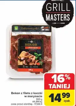 Carrefour Bekon z fileta z kaczki w marynacie oferta