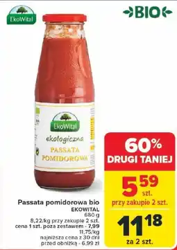 Carrefour Passata pomidorowa bio EKOWITAL oferta