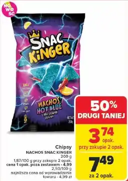 Carrefour Chipsy NACHOS SNAC KINGER oferta