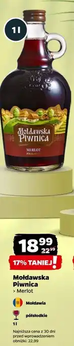 Netto Wino Mołdawska Piwnica Merlot oferta