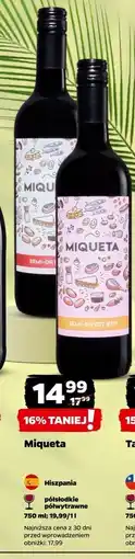 Netto Wino półsłodkie Miqueta oferta