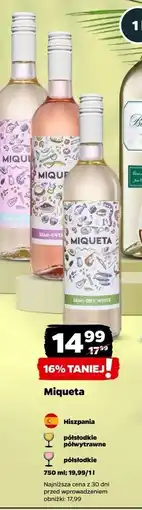 Netto Wino półsłodkie Miqueta oferta