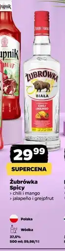 Netto Wódka jalapeno i grejpfrut Żubrówka Biała oferta