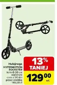 Carrefour Hulajnoga czarna rockster Hypermotion oferta