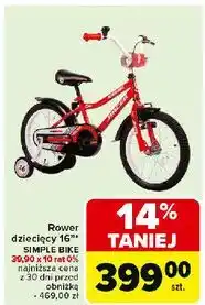 Carrefour Rowerek 16 boy Simplebike oferta