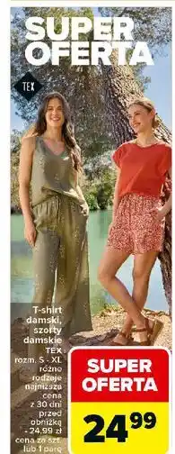 Carrefour T-shirt damski s-xl Tex oferta