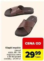 Carrefour Klapki męskie rozm. 40-46 oferta