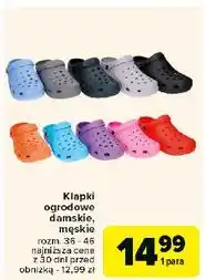 Carrefour Klapki ogrodowe męskie 36-46 oferta