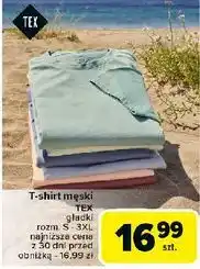 Carrefour T-shirt męski gładki s-3xl Tex oferta