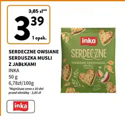 Intermarche Ciastka Serdeczne owsiane serduszka musli z jabłkami Inka oferta