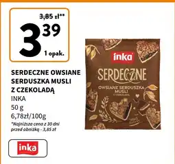 Intermarche Ciastka Serdeczne owsiane serduszka musli z czekoladą Inka oferta