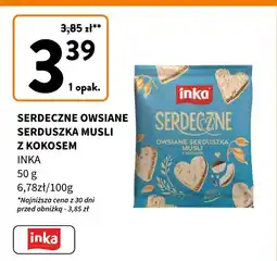 Intermarche Ciastka Serdeczne owsiane serduszka musli z kokosem Inka oferta