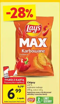 Intermarche Chipsy Lay's Max Karbowane oferta