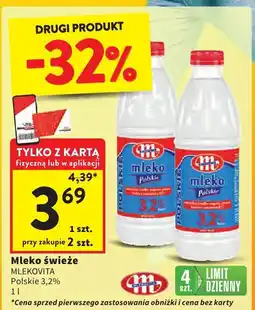 Intermarche Mleko świeże Mlekovita Polskie 3,2% oferta