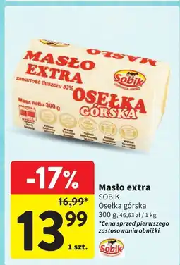 Intermarche Masło extra Osełka górska Sobik oferta