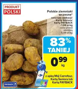 Carrefour Market Ziemniaki wczesne polskie 1 kg Carrefour Market oferta