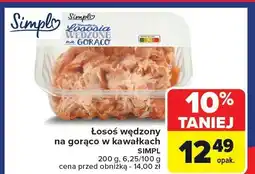 Carrefour Market Łosoś wędzony na gorąco w kawałkach, 1 opak. Simpl oferta