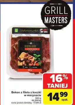 Carrefour Market Bekon z fileta z kaczki w marynacie Carrefour Market oferta