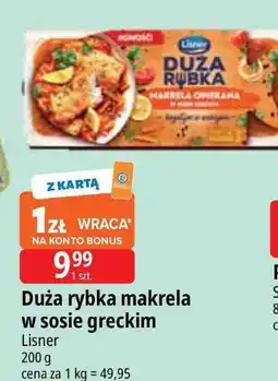 E.Leclerc Duża rybka makrela w sosie greckim Lisner oferta