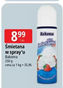E.Leclerc Śmietana w spray'u Bakoma oferta