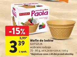Intermarche Wafle do lodów GOTSZLIK wybrane rodzaje oferta