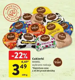 Intermarche Cukierki WAWEL wybrane rodzaje oferta