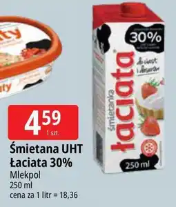 E.Leclerc Śmietana UHT Łaciata 30% Mlekpol oferta