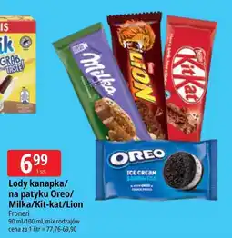 E.Leclerc Lody kanapka/na patyku Oreo/Milka/Kit-kat/Lion Froneri oferta