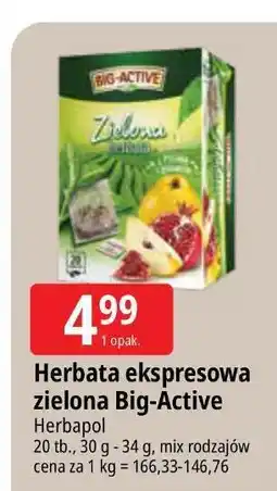 E.Leclerc Herbata ekspresowa zielona Big-Active Herbapol oferta