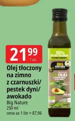E.Leclerc Olej tłoczony na zimno z czarnuszki/pestek dyni/awokado Big Nature oferta