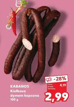 Kaufland Kiełbasa dymem kopcona Kabanos oferta
