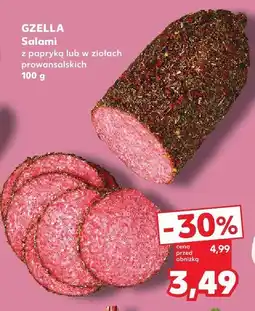 Kaufland Salami z papryką lub w ziołach prowansalskich Gzella oferta