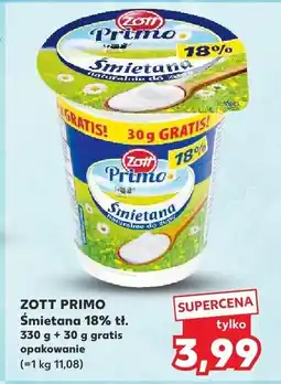 Kaufland Śmietana 18% Zott Primo oferta