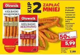 Kaufland Kiełbaski bekonowo-serowe OLEWNIK oferta